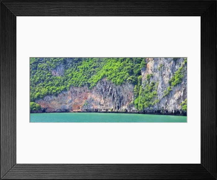 Framed Print : Island, Ocean views near Phuket Thailand with Blues Framed Print : Island, Ocean views near Phuket Thailand with Blues