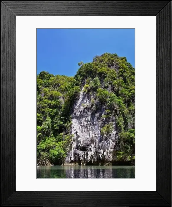 Framed Print : Island, Ocean views near Phuket Thailand with Blues Framed Print : Island, Ocean views near Phuket Thailand with Blues
