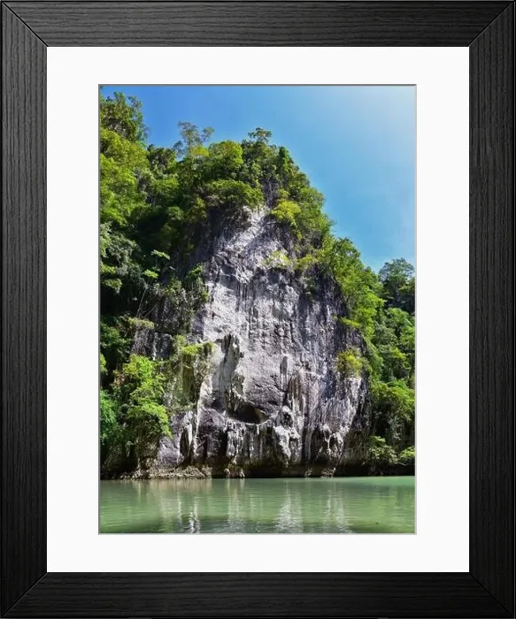 Framed Print : Island, Ocean views near Phuket Thailand with Blues Framed Print : Island, Ocean views near Phuket Thailand with Blues