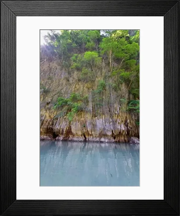 Framed Print : Island, Ocean views near Phuket Thailand with Blues Framed Print : Island, Ocean views near Phuket Thailand with Blues