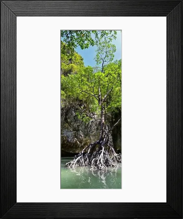 Framed Print : Island, Ocean views near Phuket Thailand with Blues Framed Print : Island, Ocean views near Phuket Thailand with Blues
