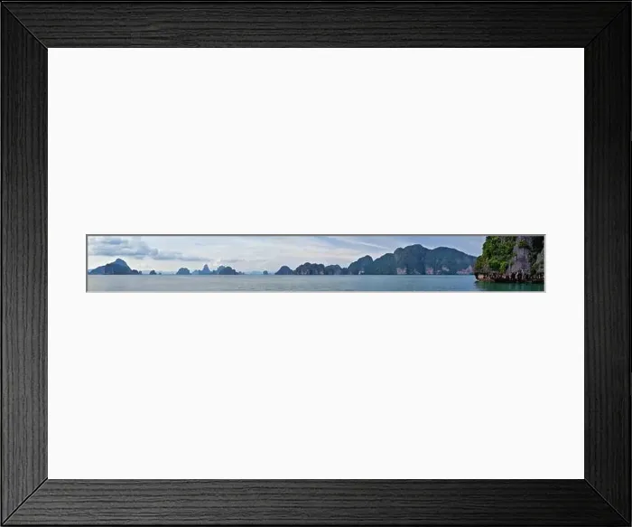 Framed Print : Island, Ocean views near Phuket Thailand with Blues Framed Print : Island, Ocean views near Phuket Thailand with Blues