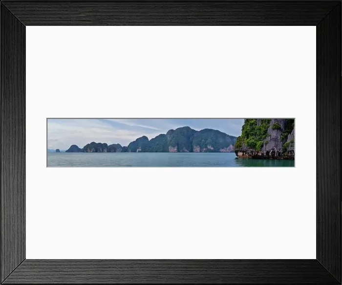 Framed Print : Island, Ocean views near Phuket Thailand with Blues Framed Print : Island, Ocean views near Phuket Thailand with Blues