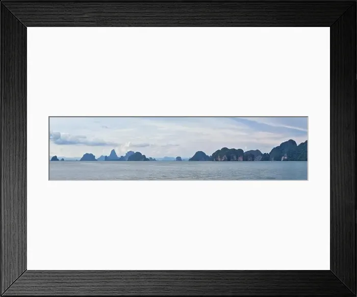 Framed Print : Island, Ocean views near Phuket Thailand with Blues