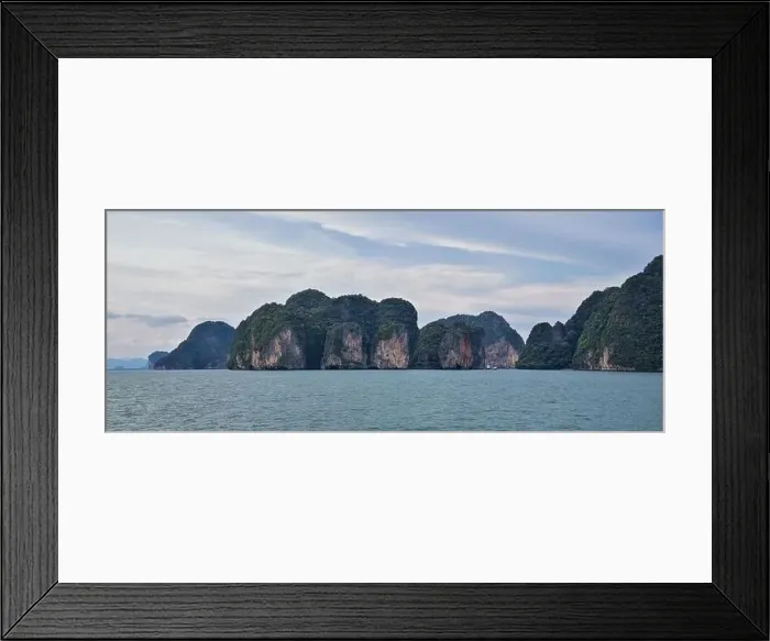 Framed Print : Island, Ocean views near Phuket Thailand with Blues Framed Print : Island, Ocean views near Phuket Thailand with Blues