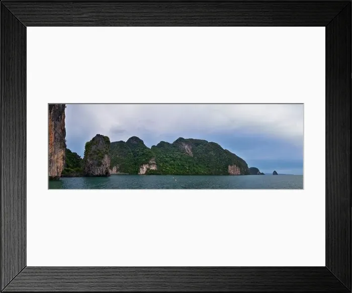 Framed Print : Island, Ocean views near Phuket Thailand with Blues Framed Print : Island, Ocean views near Phuket Thailand with Blues
