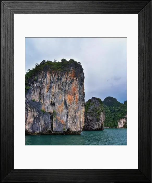 Framed Print : Island, Ocean views near Phuket Thailand with Blues Framed Print : Island, Ocean views near Phuket Thailand with Blues