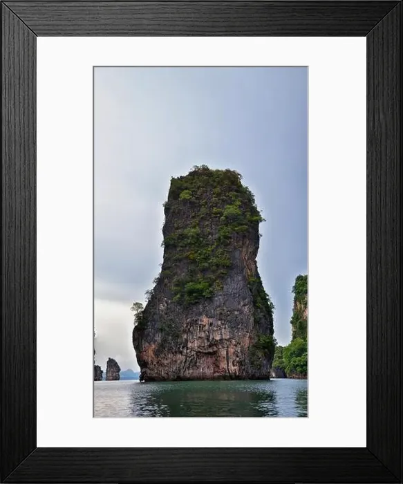 Framed Print : Island, Ocean views near Phuket Thailand with Blues Framed Print : Island, Ocean views near Phuket Thailand with Blues