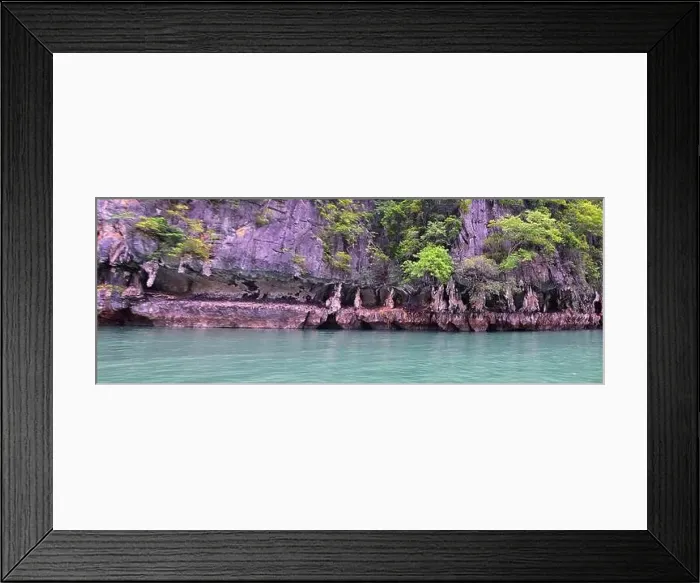 Framed Print : Island, Ocean views near Phuket Thailand with Blues Framed Print : Island, Ocean views near Phuket Thailand with Blues