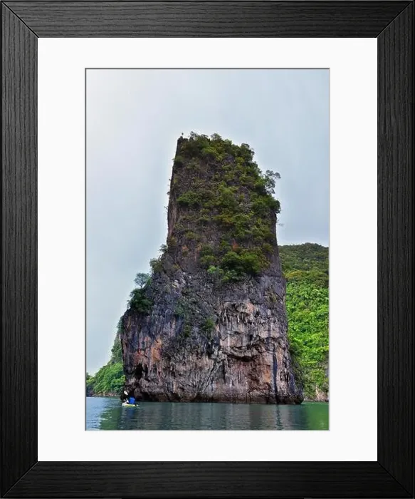 Framed Print : Island, Ocean views near Phuket Thailand with Blues Framed Print : Island, Ocean views near Phuket Thailand with Blues