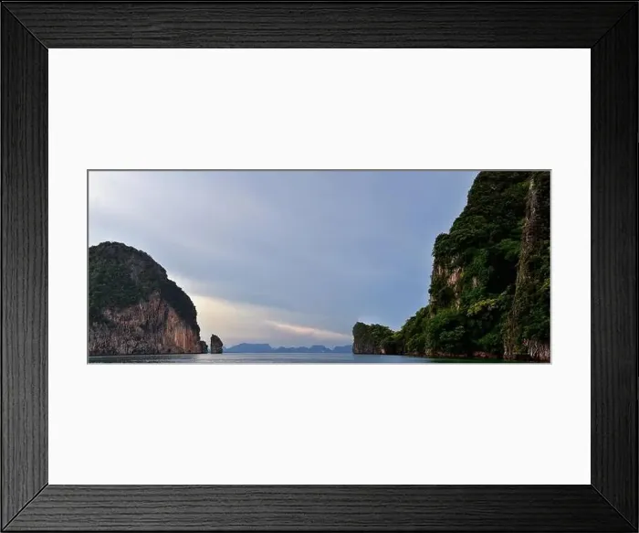 Framed Print : Island, Ocean views near Phuket Thailand with Blues Framed Print : Island, Ocean views near Phuket Thailand with Blues