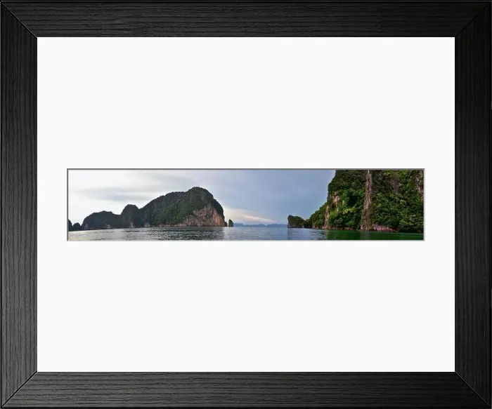 Framed Print : Island, Ocean views near Phuket Thailand with Blues Framed Print : Island, Ocean views near Phuket Thailand with Blues