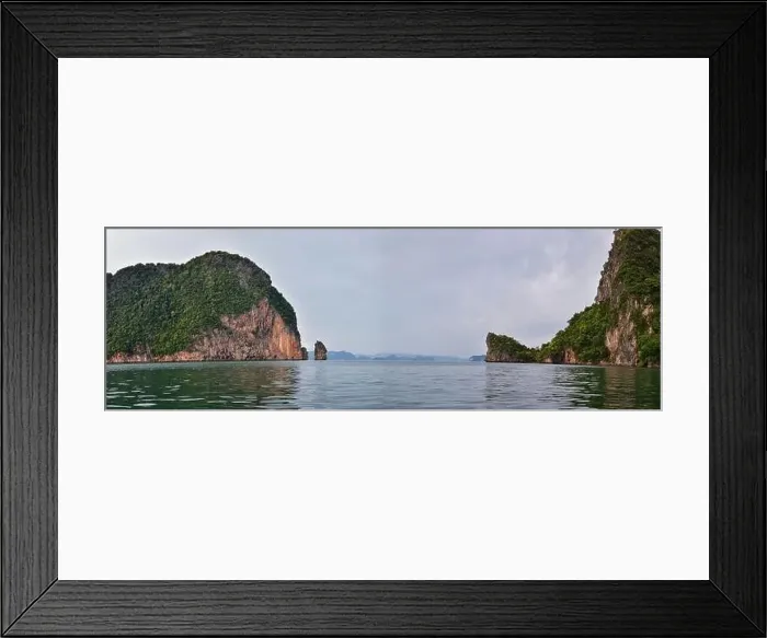 Framed Print : Island, Ocean views near Phuket Thailand with Blues Framed Print : Island, Ocean views near Phuket Thailand with Blues