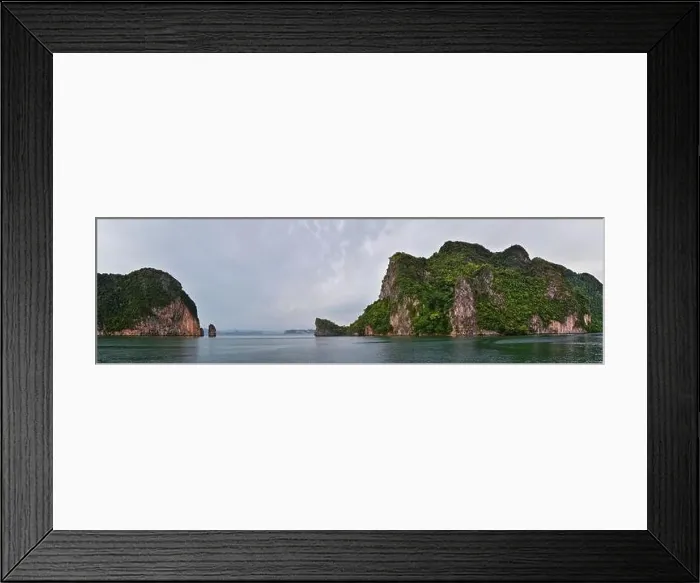 Framed Print : Island, Ocean views near Phuket Thailand with Blues Framed Print : Island, Ocean views near Phuket Thailand with Blues