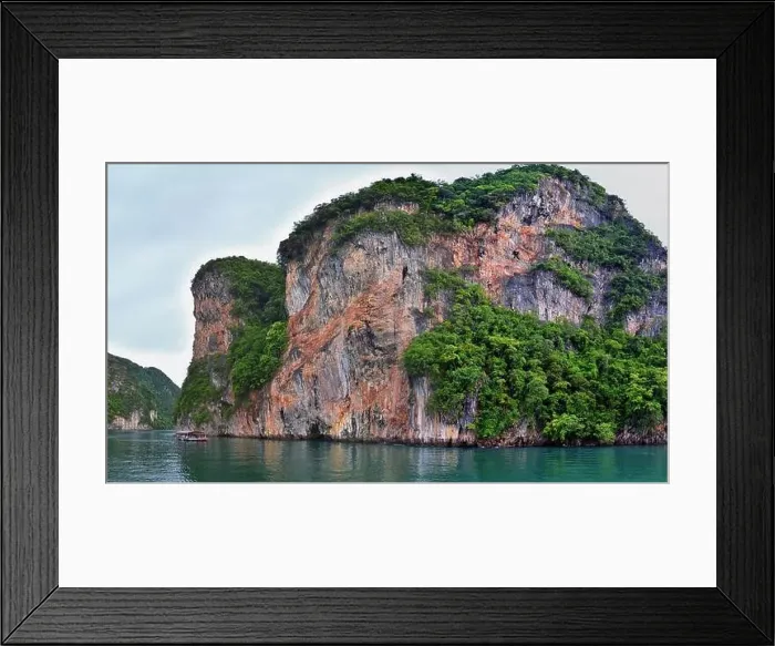 Framed Print : Island, Ocean views near Phuket Thailand with Blues Framed Print : Island, Ocean views near Phuket Thailand with Blues
