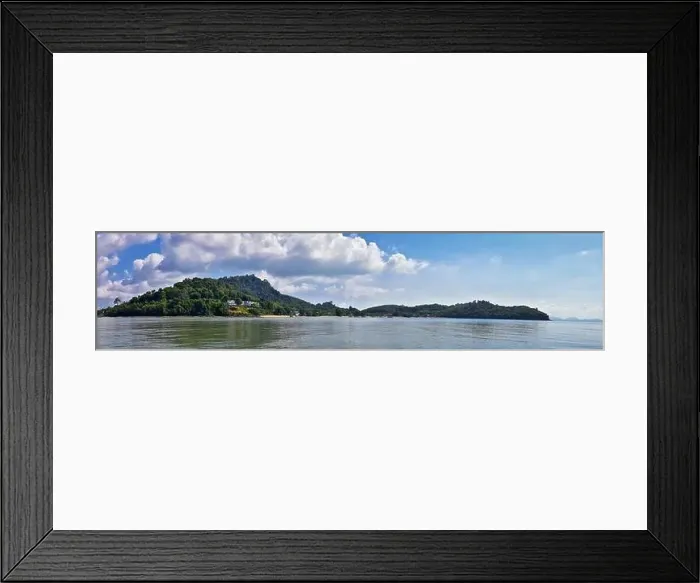 Framed Print : Island, Ocean views near Phuket Thailand with Blues Framed Print : Island, Ocean views near Phuket Thailand with Blues