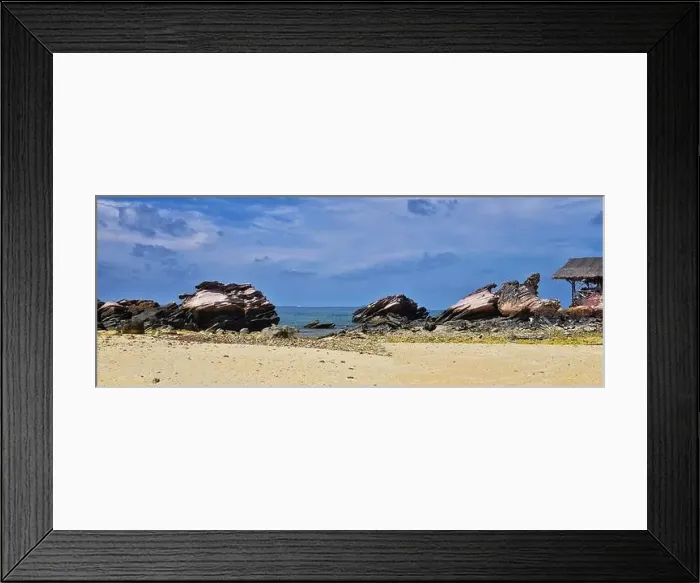Framed Print : Island, Ocean views near Phuket Thailand with Blues Framed Print : Island, Ocean views near Phuket Thailand with Blues