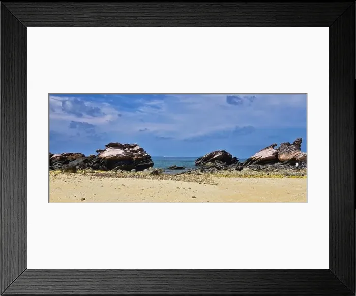 Framed Print : Island, Ocean views near Phuket Thailand with Blues Framed Print : Island, Ocean views near Phuket Thailand with Blues
