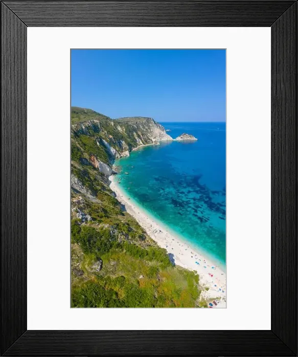 Framed Print : Famous Petanoi beach in Kefalonia island, Greece Framed Print : Famous Petanoi beach in Kefalonia island, Greece