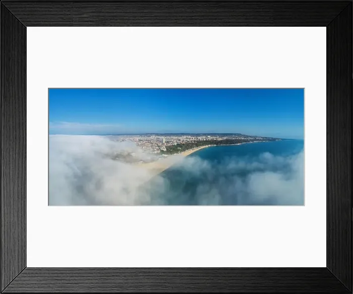 Framed Print : Varna, Bulgaria cityscape, aerial drone view over the city skyline Framed Print : Varna, Bulgaria cityscape, aerial drone view over the city skyline