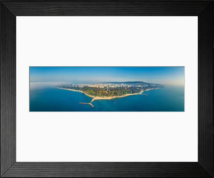 Framed Print : Varna, Bulgaria cityscape, aerial drone view over the city skyline Framed Print : Varna, Bulgaria cityscape, aerial drone view over the city skyline
