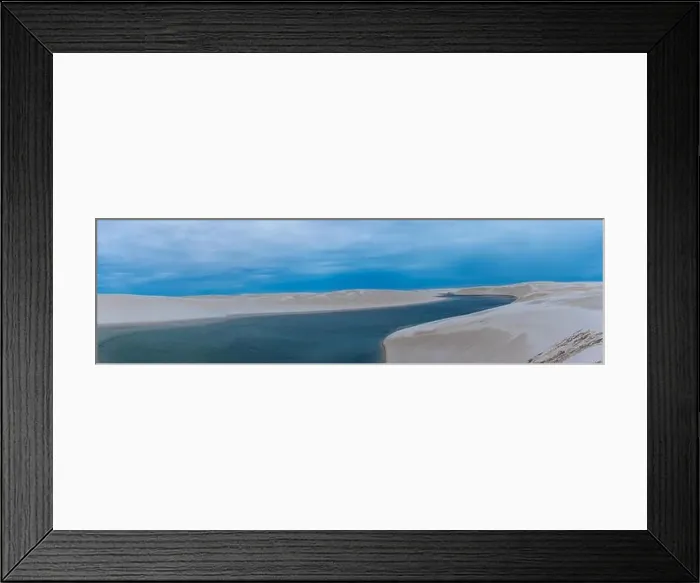 Framed Print : Aerial shot of the sand dunes and lagoons in Brazil, Lencois Maranhenses national park in Maranhao state.Lago azul Framed Print : Aerial shot of the sand dunes and lagoons in Brazil, Lencois Maranhenses national park in Maranhao state.Lago azul