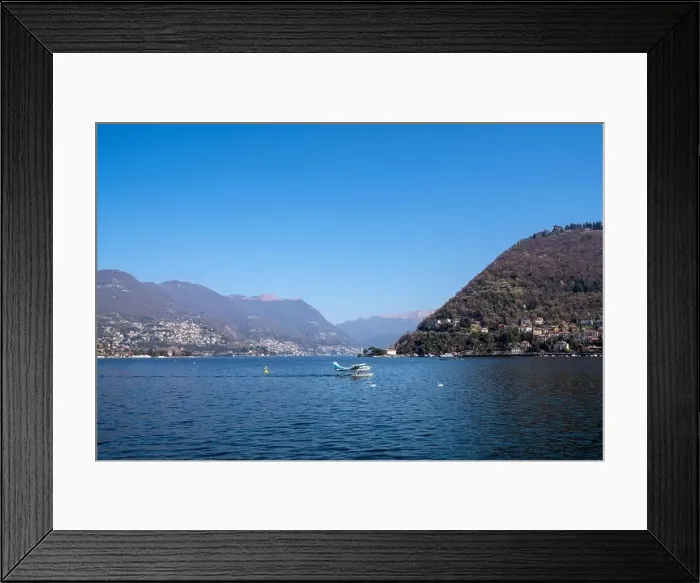Framed Print : Beautiful view in Como - Como lake in Italy Framed Print : Beautiful view in Como - Como lake in Italy