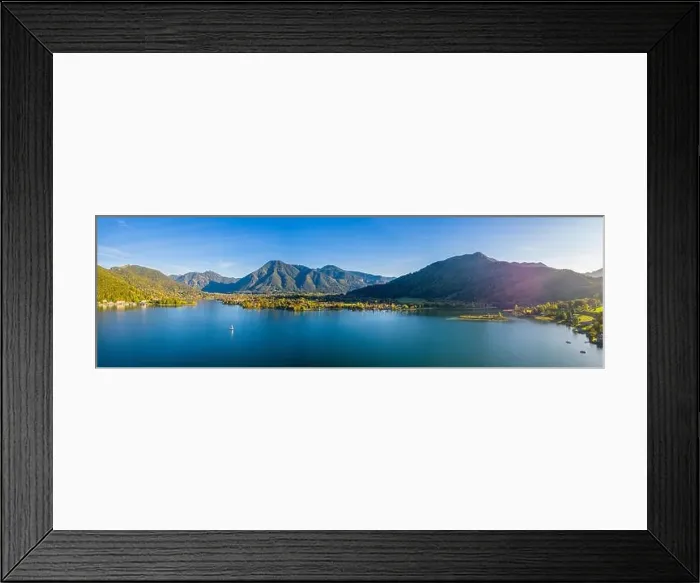 Framed Print : Tegernsee lake in Bavaria. Germany. Aerial Panorama. Beautiful and famous Spot Framed Print : Tegernsee lake in Bavaria. Germany. Aerial Panorama. Beautiful and famous Spot