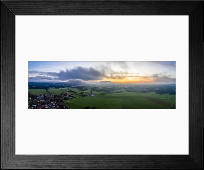 Framed Print : Aerial view, forests and meadows, alps, Bavaria, Germany, Waakirchen Reichersbeuern Framed Print : Aerial view, forests and meadows, alps, Bavaria, Germany, Waakirchen Reichersbeuern