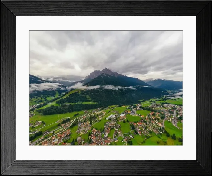 Framed Print : Beautiful aerial panoramic view of the Dolomites Alps Framed Print : Beautiful aerial panoramic view of the Dolomites Alps