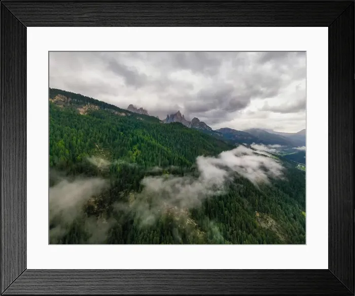 Framed Print : Beautiful aerial panoramic view of the Dolomites Alps Framed Print : Beautiful aerial panoramic view of the Dolomites Alps