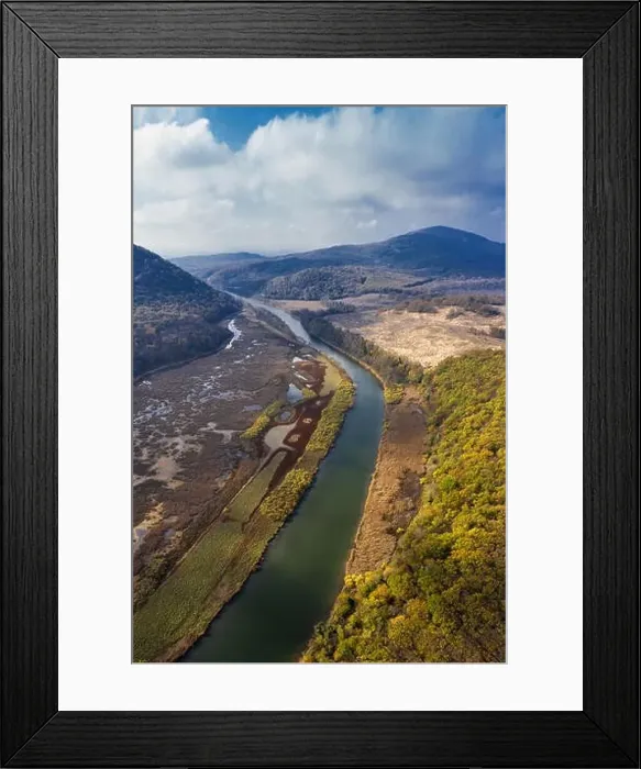 Framed Print : Panoramic view to beautiful river. River Ropotamo in Strandja mountain Framed Print : Panoramic view to beautiful river. River Ropotamo in Strandja mountain