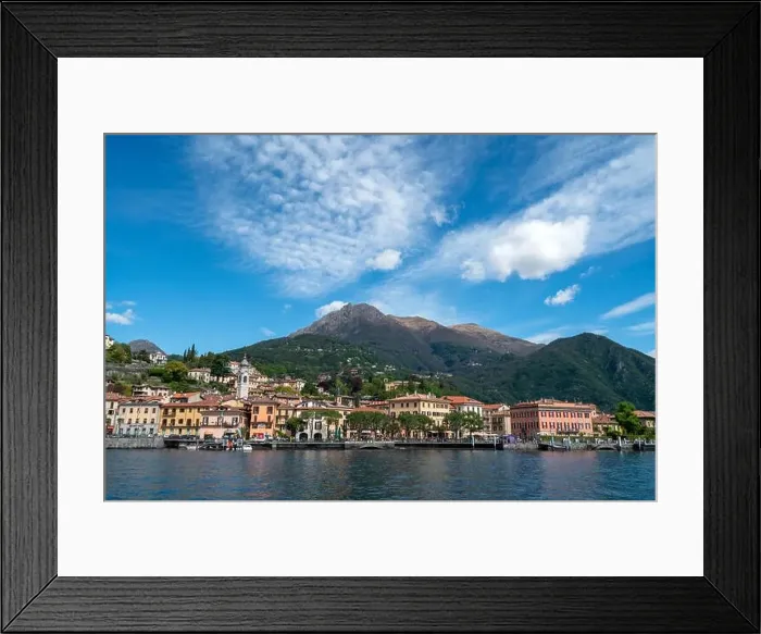 Framed Print : Amazing view of village in Menaggio - Como lake in Italy Framed Print : Amazing view of village in Menaggio - Como lake in Italy