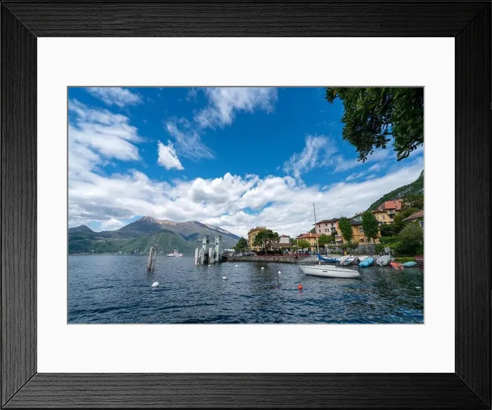 Framed Print : Beautiful landscape in Varenna - Como lake in Italy Framed Print : Beautiful landscape in Varenna - Como lake in Italy