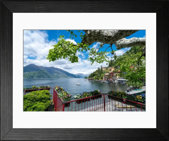 Framed Print : Amazing landscape in Varenna - Como lake in Italy Framed Print : Amazing landscape in Varenna - Como lake in Italy