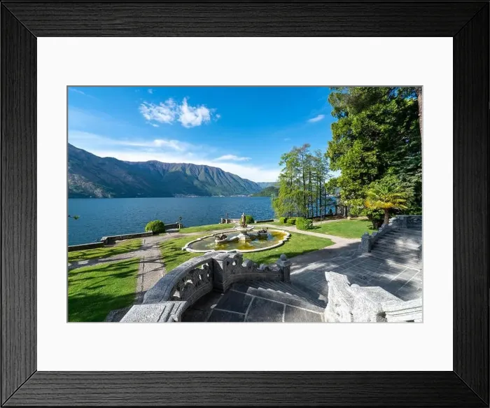 Framed Print : Spectacular landscape in park Mayer in Tremezzo - Como lake in Italy Framed Print : Spectacular landscape in park Mayer in Tremezzo - Como lake in Italy