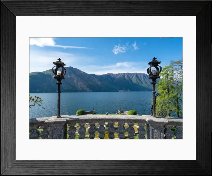 Framed Print : Amazing view from park Mayer in Tremezzo - Como lake in Italy Framed Print : Amazing view from park Mayer in Tremezzo - Como lake in Italy