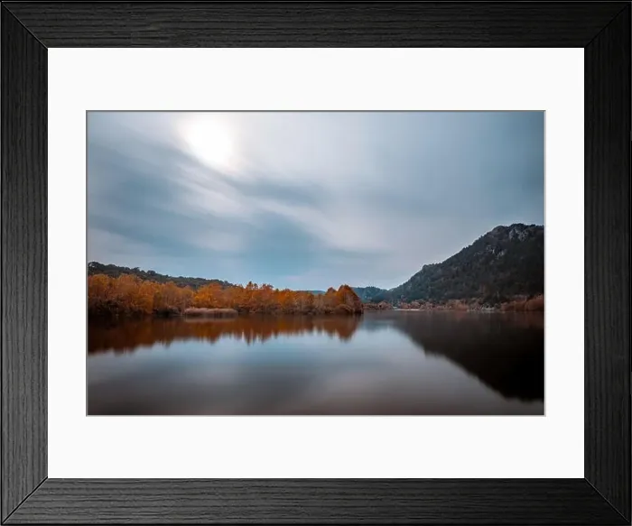 Framed Print : Kovada Lake in Autumn aerial photo shoot with drone Framed Print : Kovada Lake in Autumn aerial photo shoot with drone