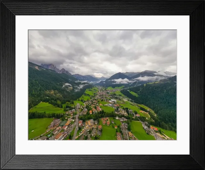 Framed Print : Beautiful aerial panoramic view of the Dolomites Alps Framed Print : Beautiful aerial panoramic view of the Dolomites Alps