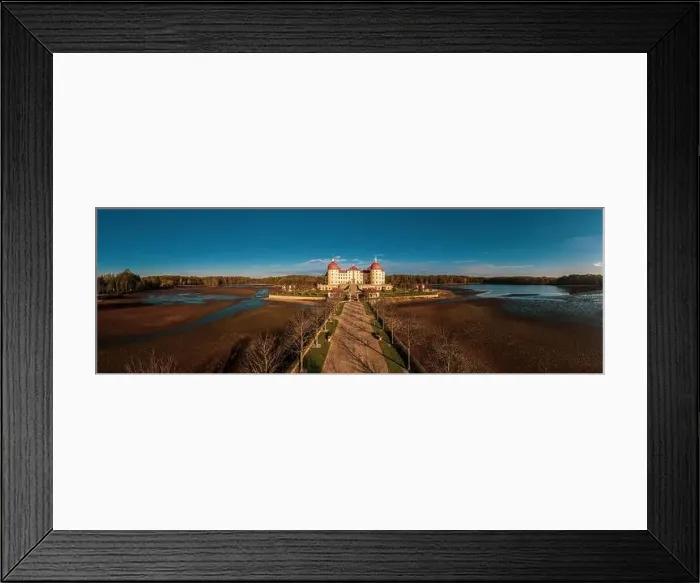 Framed Print : Panoramic view on Schloss Moritzburg, Germany. Drone photography Framed Print : Panoramic view on Schloss Moritzburg, Germany. Drone photography