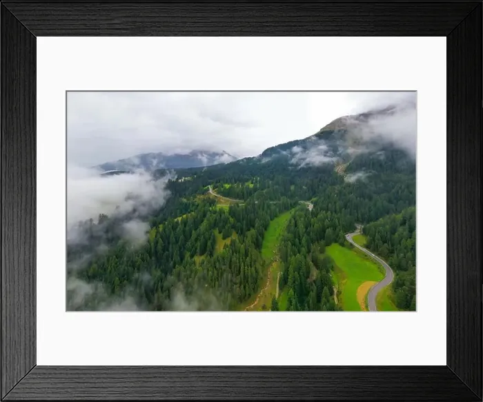 Framed Print : Beautiful aerial panoramic view of the Dolomites Alps Framed Print : Beautiful aerial panoramic view of the Dolomites Alps
