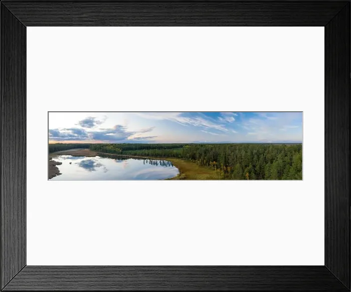 Framed Print : Beautiful autumn landscape. Panorama view of Kangari lake from above. Latvian nature Framed Print : Beautiful autumn landscape. Panorama view of Kangari lake from above. Latvian nature