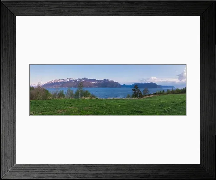 Framed Print : Beautifull landscape in Norway with fjord Framed Print : Beautifull landscape in Norway with fjord