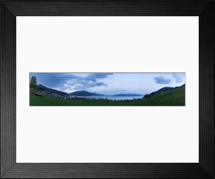 Framed Print : Beautifull landscape in Norway with fjord
