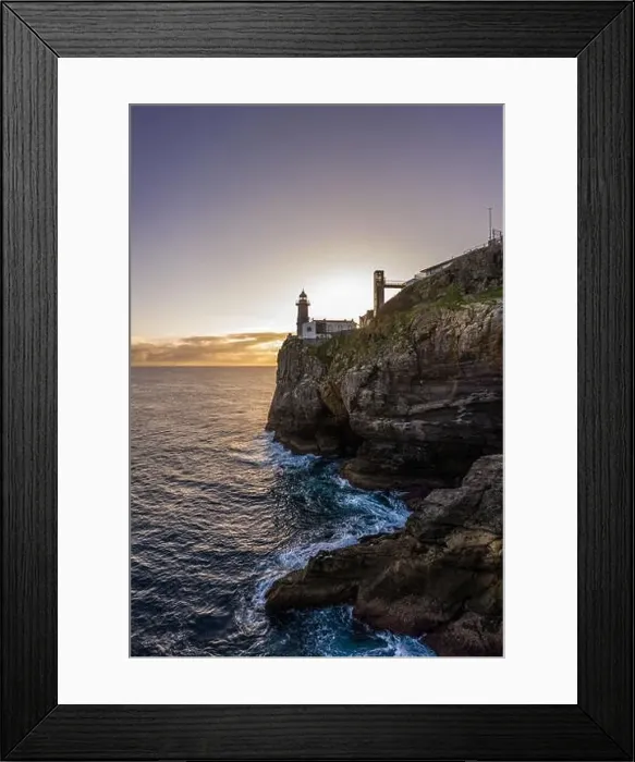 Framed Print : Santa Catalina lighthouse in Lekeitio, Basque country - drone aerial view Framed Print : Santa Catalina lighthouse in Lekeitio, Basque country - drone aerial view