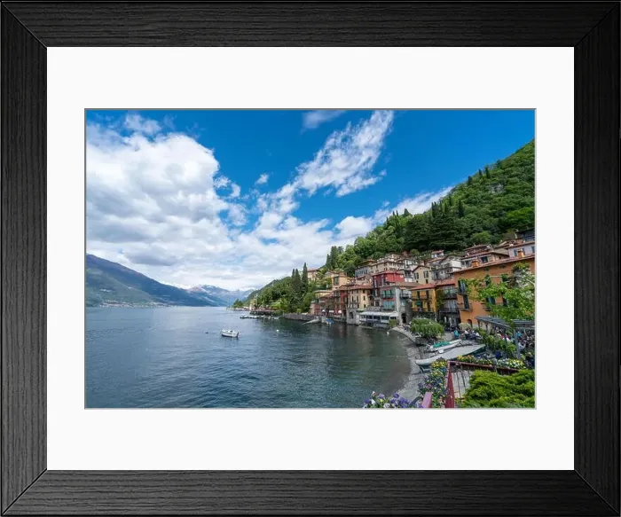 Framed Print : Beautiful landscape in Varenna - Como lake in Italy Framed Print : Beautiful landscape in Varenna - Como lake in Italy