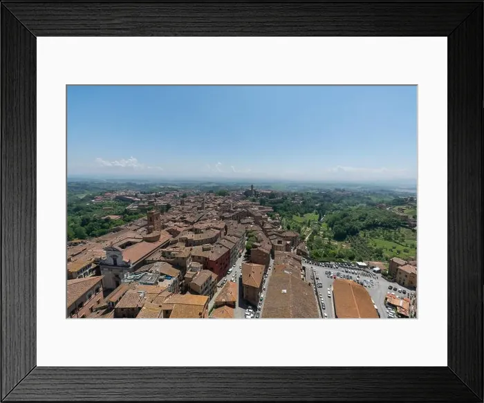 Framed Print : Aerial view of the cityscapes in Siena old town in a sunny day Framed Print : Aerial view of the cityscapes in Siena old town in a sunny day