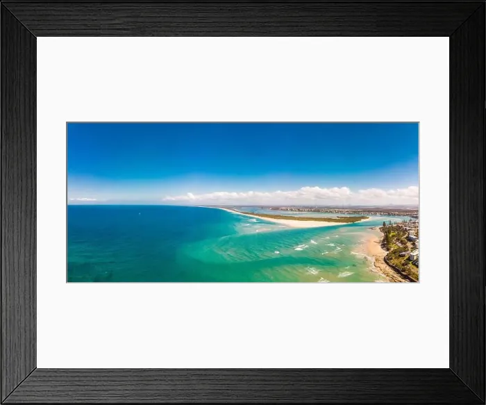 Framed Print : Aerial drone panoramic image of ocean waves on a busy Kings beach, Caloundra, Queensland, Australia Framed Print : Aerial drone panoramic image of ocean waves on a busy Kings beach, Caloundra, Queensland, Australia