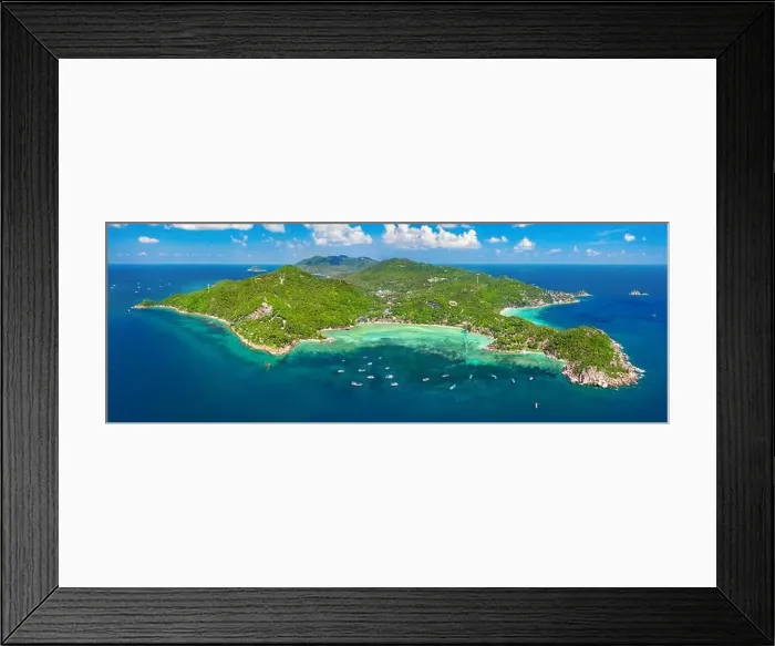Framed Print : Aerial view panorama koh Tao, Thailand Framed Print : Aerial view panorama koh Tao, Thailand