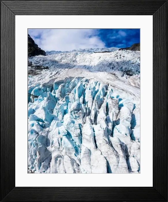Framed Print : Aerial by drone of ice blocks of Boyabreen Glacier Framed Print : Aerial by drone of ice blocks of Boyabreen Glacier